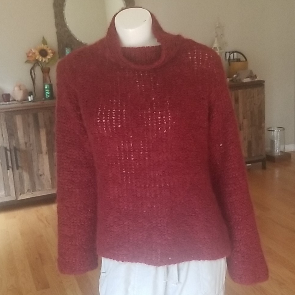Eileen Fisher mohair blend turtleneck sweater